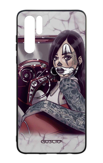 Guscio 2C Cover Huawei P30 Pro New Edition Designer Schutzhülle – Pin Up Chicana in Car Guscio 2C Cover Huawei P30 Pro New Edition Designer Schutzhülle – Pin Up Chicana in Car
