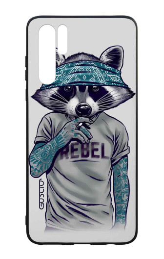 Guscio 2C Cover Huawei P30 Pro New Edition Designer Schutzhülle – Raccoon with Bandana Guscio 2C Cover Huawei P30 Pro New Edition Designer Schutzhülle – Raccoon with Bandana