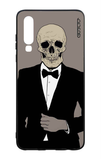 Guscio Guscio 2C Cover Huawei P30 Designer Schutzhülle – Skull in Smoking