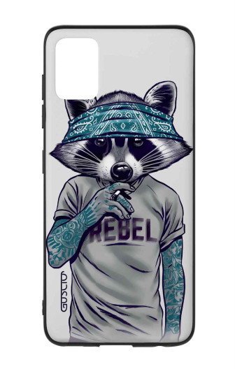 Guscio 2C Cover Samsung Galaxy A51 Designer Schutzhülle – Raccoon with Bandana Guscio 2C Cover Samsung Galaxy A51 Designer Schutzhülle – Raccoon with Bandana