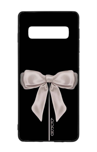 Guscio Guscio 2C Cover Samsung Galaxy S10e Designer Schutzhülle – Satin White Ribbon