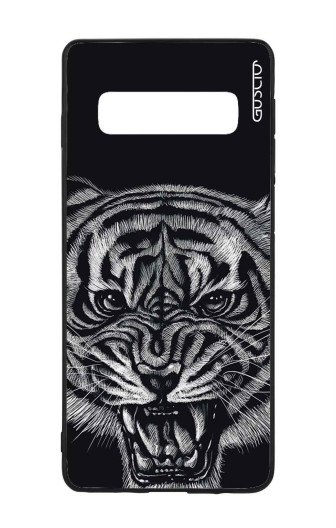 Guscio 2C Cover Samsung Galaxy S10e Designer Schutzhülle – Black Tiger