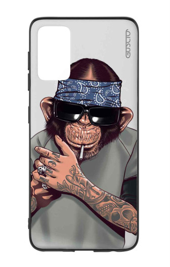 Guscio Guscio 2C Cover Samsung Galaxy S20 Plus Designer Schutzhülle – Chimp with Bandana
