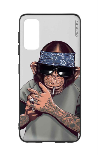 Guscio 2C Cover Samsung Galaxy S20 Designer Schutzhülle – Chimp with Bandana Guscio 2C Cover Samsung Galaxy S20 Designer Schutzhülle – Chimp with Bandana