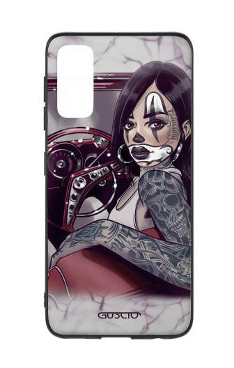 Guscio 2C Cover Samsung Galaxy S20 5G Designer Schutzhülle – Pin Up Chicana in Car Guscio 2C Cover Samsung Galaxy S20 5G Designer Schutzhülle – Pin Up Chicana in Car