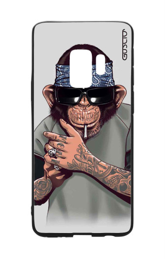 Guscio Guscio 2C Cover Samsung Galaxy S9 Designer Schutzhülle – Chimp with Bandana