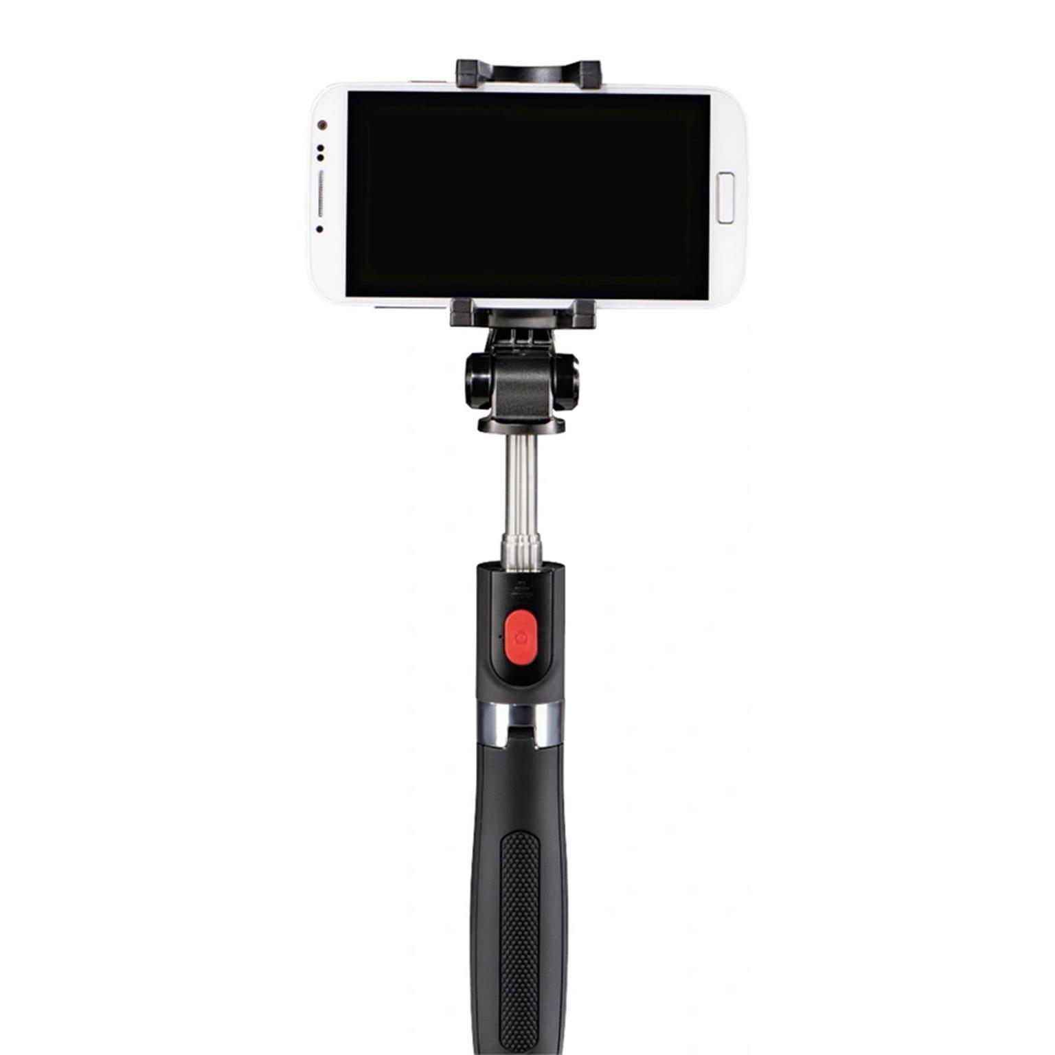 Hama Funstand 57 – Selfie-Stick mit Bluetooth Auslöser und erweiterbarer Teleskopstange bis 57 cm – Weiteres Produktbild 1
