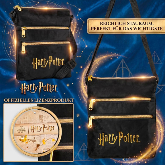Harry Potter Umhängetasche – Crossbody Tasche mit Hogwarts Wappen, vielseitige Schultertasche für Fans – Weiteres Produktbild 5