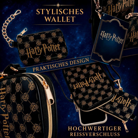 Harry Potter Umhängetasche – Crossbody Tasche mit Hogwarts Wappen, vielseitige Schultertasche für Fans – Weiteres Produktbild 6