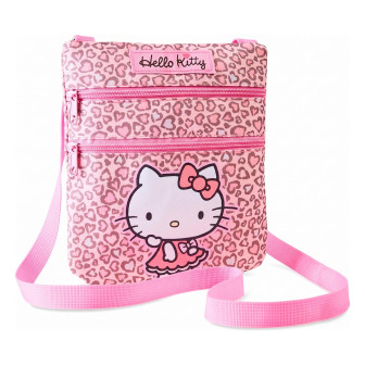 Hello Kitty Hello Kitty Tasche – Mädchen Handtasche Teenager Tasche mit Reißverschluss und Schultergurt – Rosa