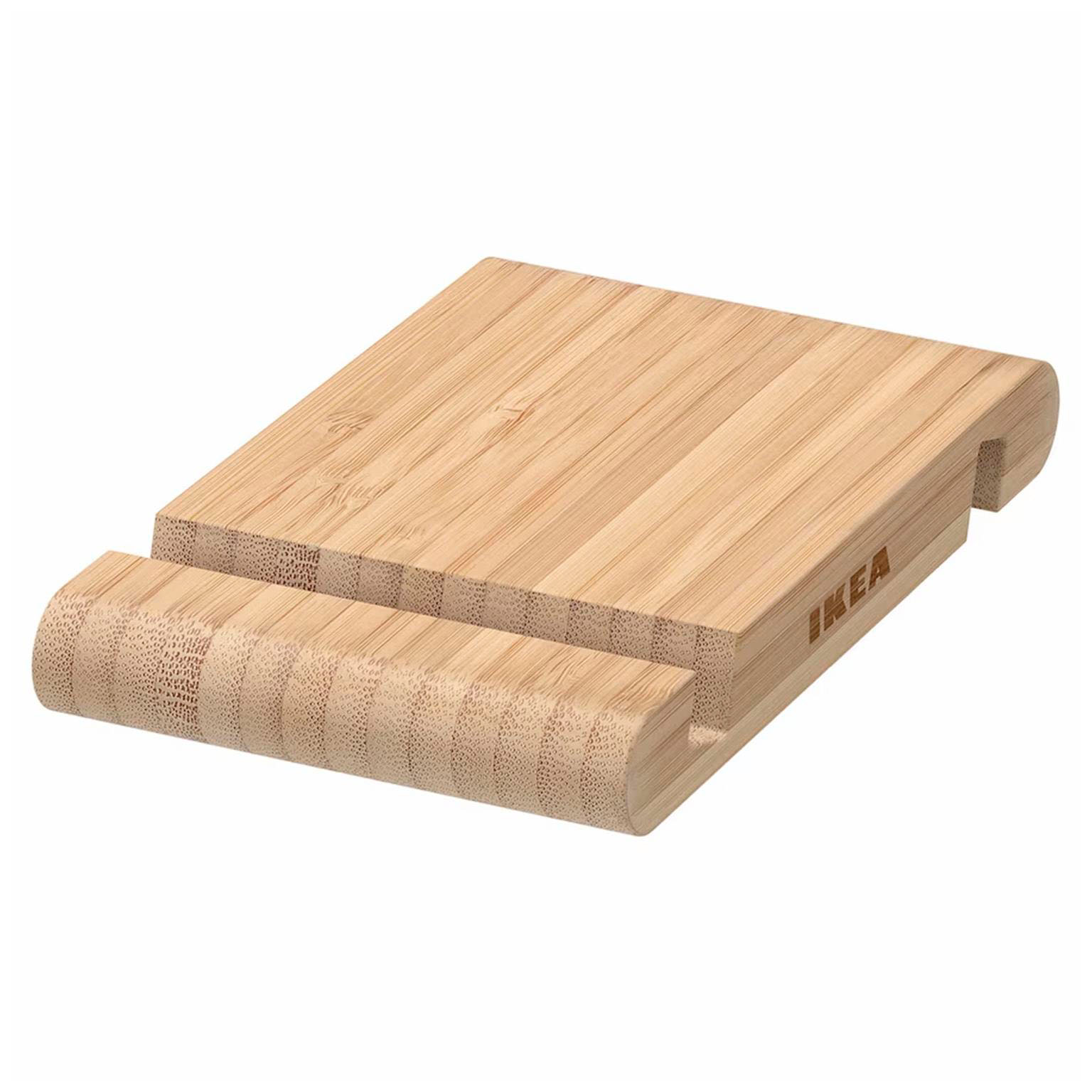 IKEA BERGENES Handyhalter aus Bambus – Tablethalter aus Bambus für Bett, Smartphonehalter Bambus verstellbar – undefined