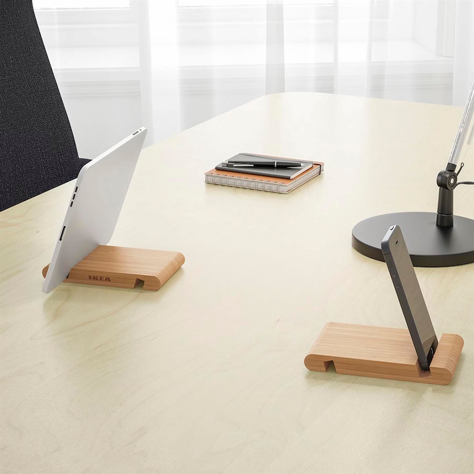 IKEA BERGENES Bambus Handy Ständer – Tablethalter, Bambus – Hellbraun