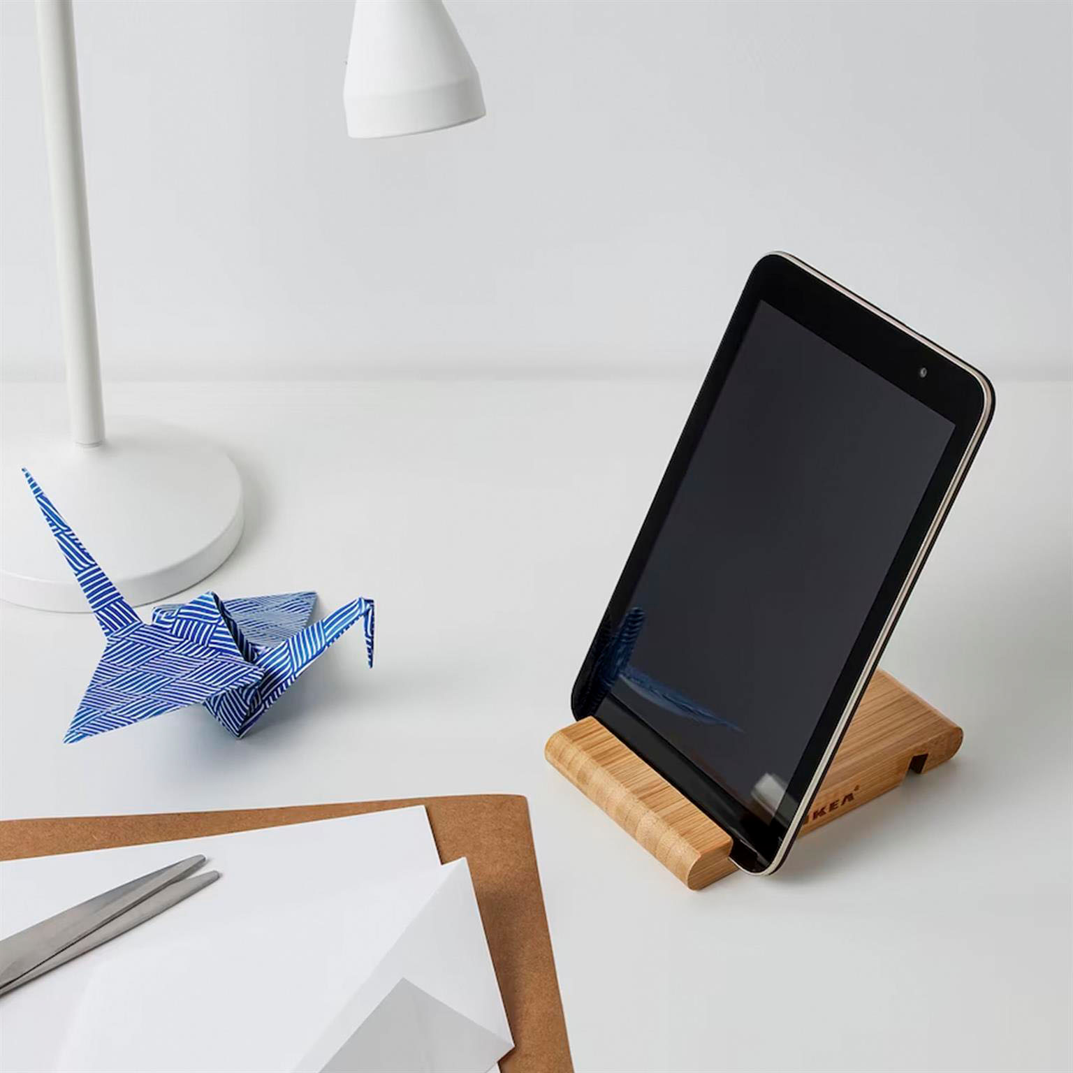 IKEA BERGENES Handyhalter aus Bambus – Tablethalter aus Bambus für Bett, Smartphonehalter Bambus verstellbar – Weiteres Produktbild 3