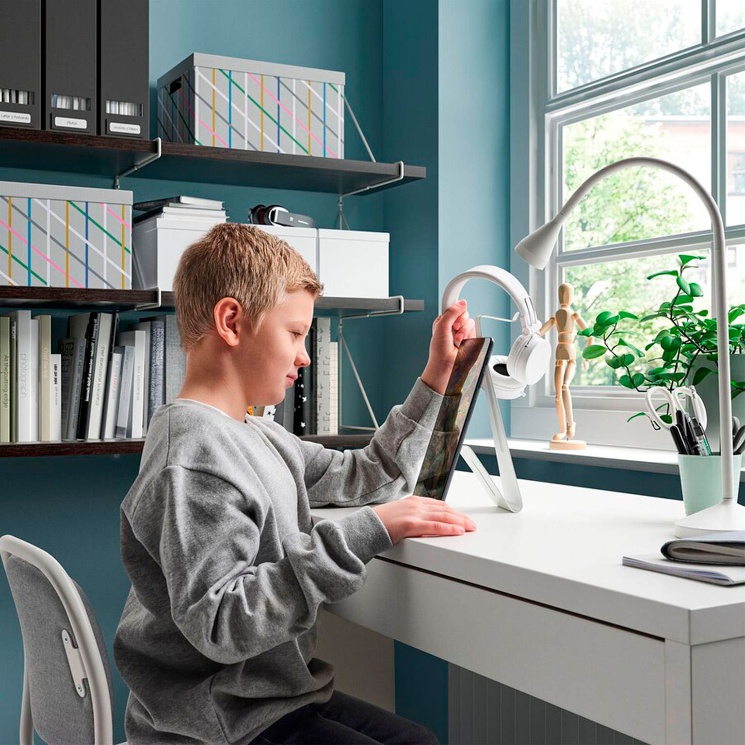 IKEA MÖJLIGHET Kopfhörer- und Tablethalter – Tablet-Ständer, Kopfhörer-Ständer, Tischständer für Handy – Weiteres Produktbild 2