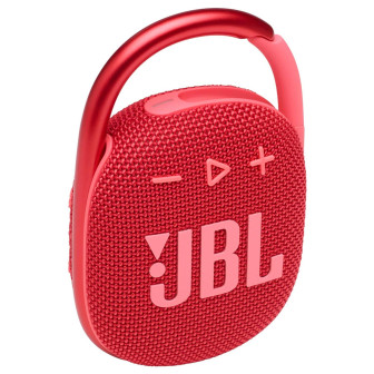 JBL Clip 4 – Tragbarer, wasserdichter Bluetooth Speaker, Ideal für Unterwegs, Outdoor-Musikbox mit Karabiner – Red