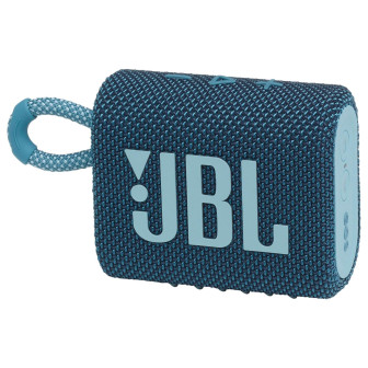 JBL GO 3 – Wasserdichter tragbarer Lautsprecher, Bluetooth 5.4, kompakter Lautsprecher, lange Akkulaufzeit – Blue
