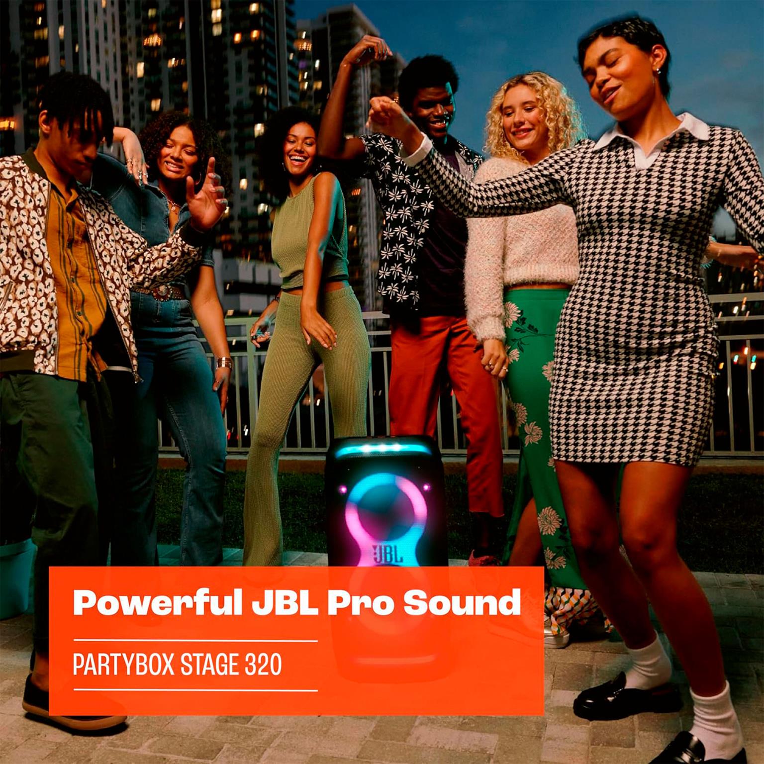 JBL PartyBox Stage 320 – Transportabler Bluetooth-Lautsprecher mit langer Akkulaufzeit und integrierter Lichtshow – Weiteres Produktbild 2