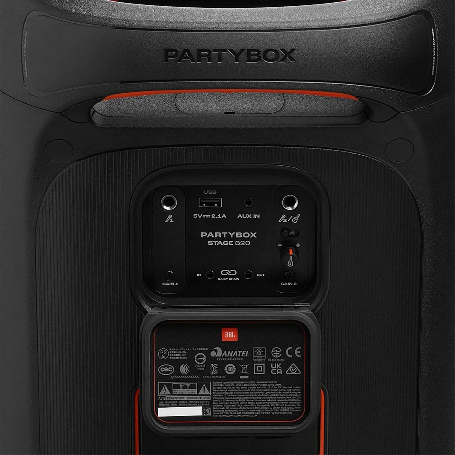 JBL PartyBox Stage 320 – Transportabler Bluetooth-Lautsprecher mit langer Akkulaufzeit und integrierter Lichtshow – Weiteres Produktbild 5