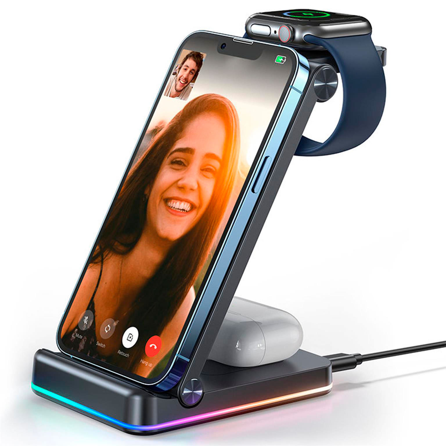 Joyroom 3in1 Induktionsladegerät für Apple Geräte – iPhone, Apple Watch, Airpods gleichzeitig laden – undefined