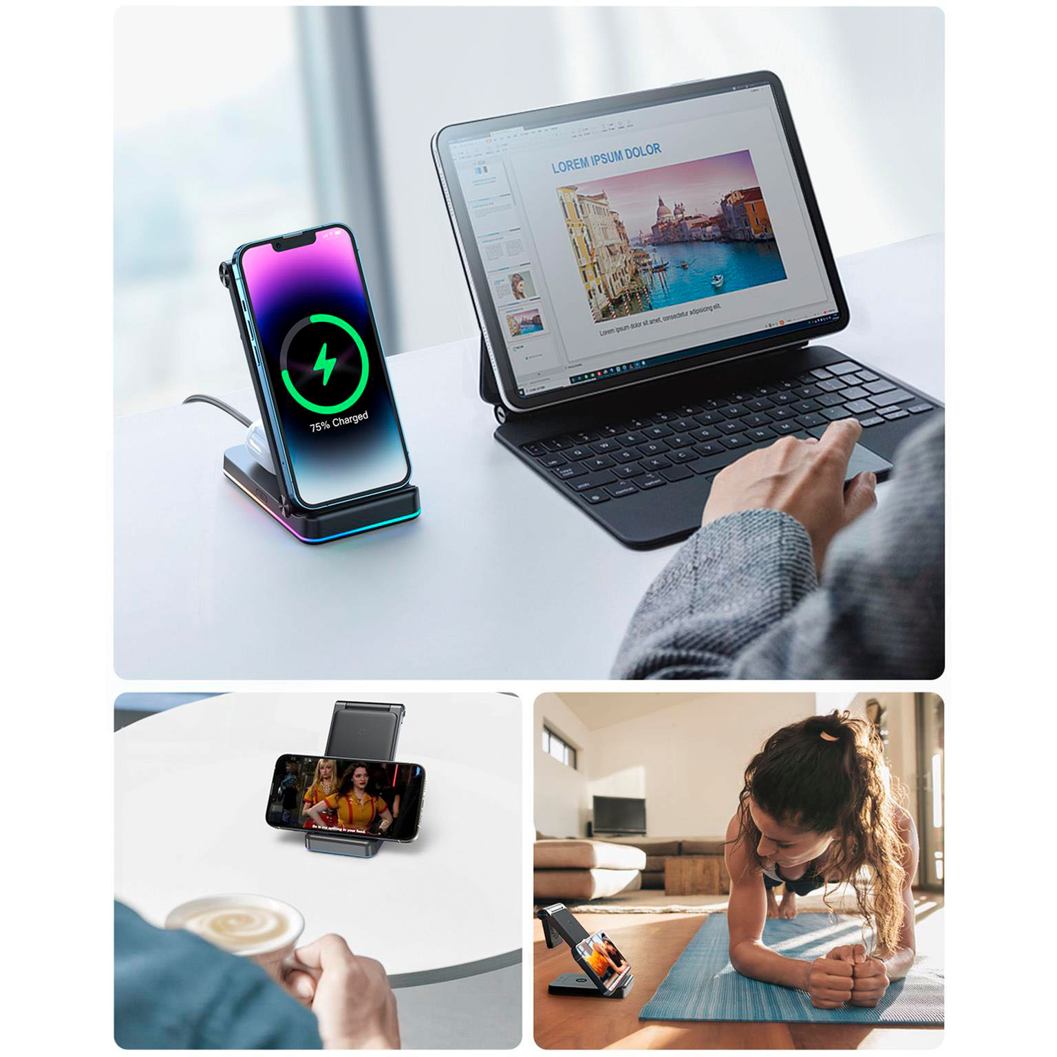 Joyroom 3in1 Induktionsladegerät für Apple Geräte – iPhone, Apple Watch, Airpods gleichzeitig laden – Weiteres Produktbild 8