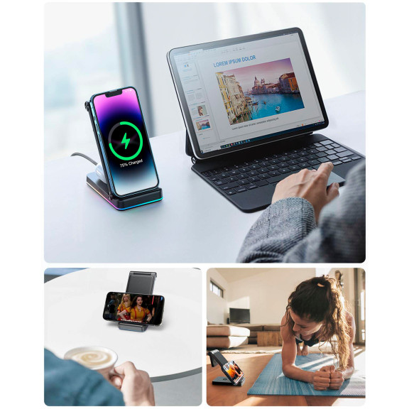 Joyroom 3in1 Induktionsladegerät für Apple Geräte – iPhone, Apple Watch, Airpods gleichzeitig laden – Weiteres Produktbild 9