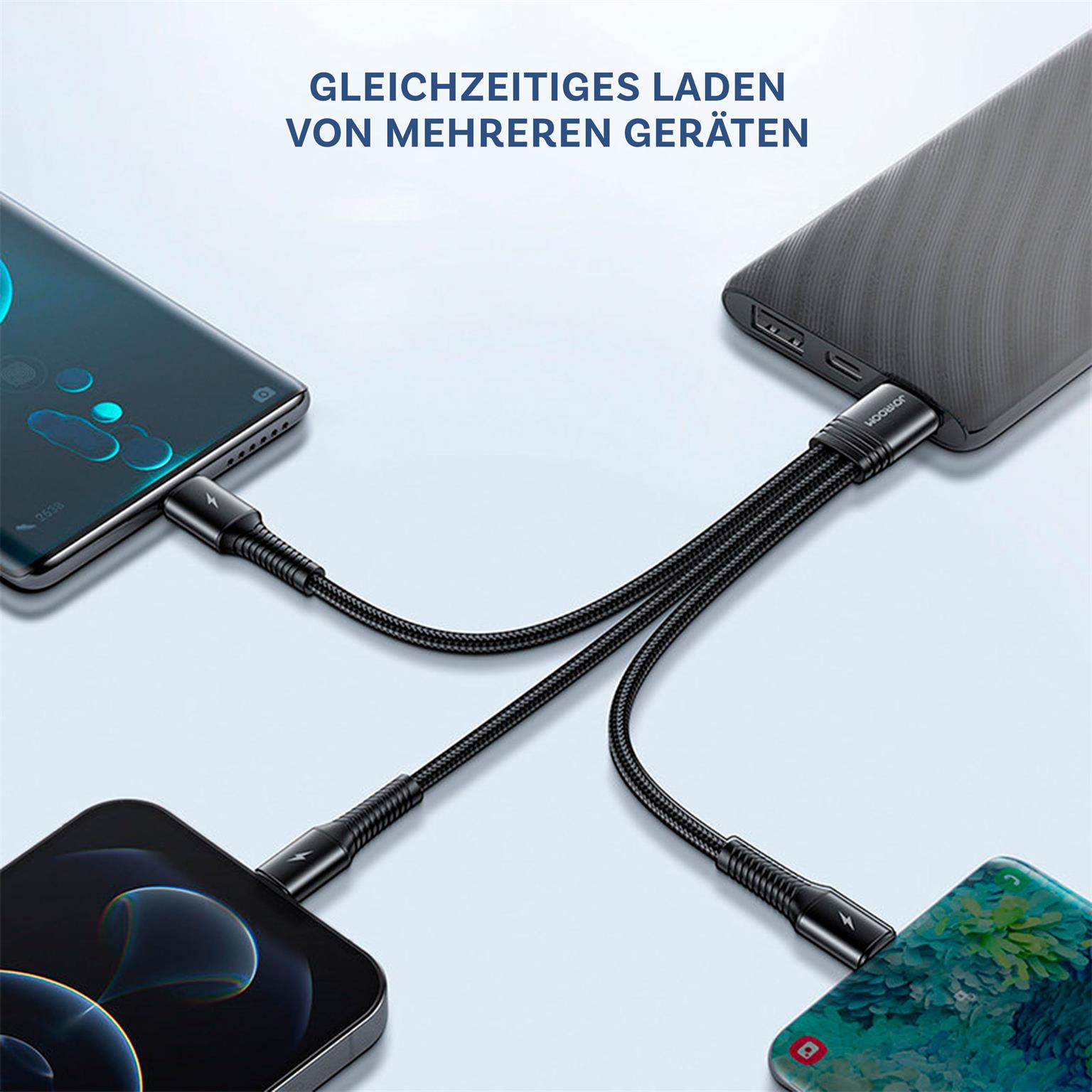 Joyroom 3in1 Kabel USB – Lightning / Type C / Micro USB 15cm – Ein einziges Kabel für alle Geräte – Weiteres Produktbild 2