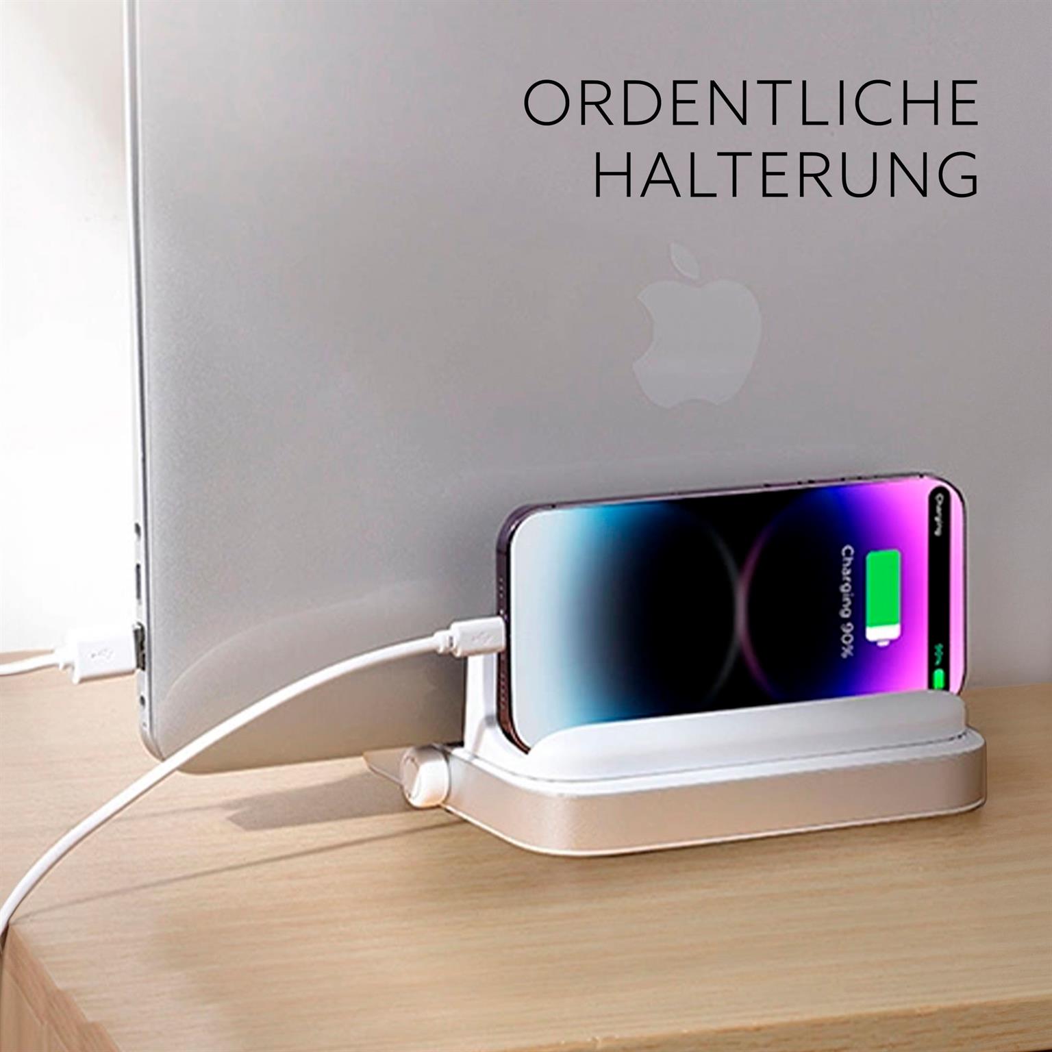 Aufbewahrungs-Halter – Laptop Halter Aluminiumlegierung, Rutschfester Tablet Halter, Smartphone Ständer – Weiteres Produktbild 1