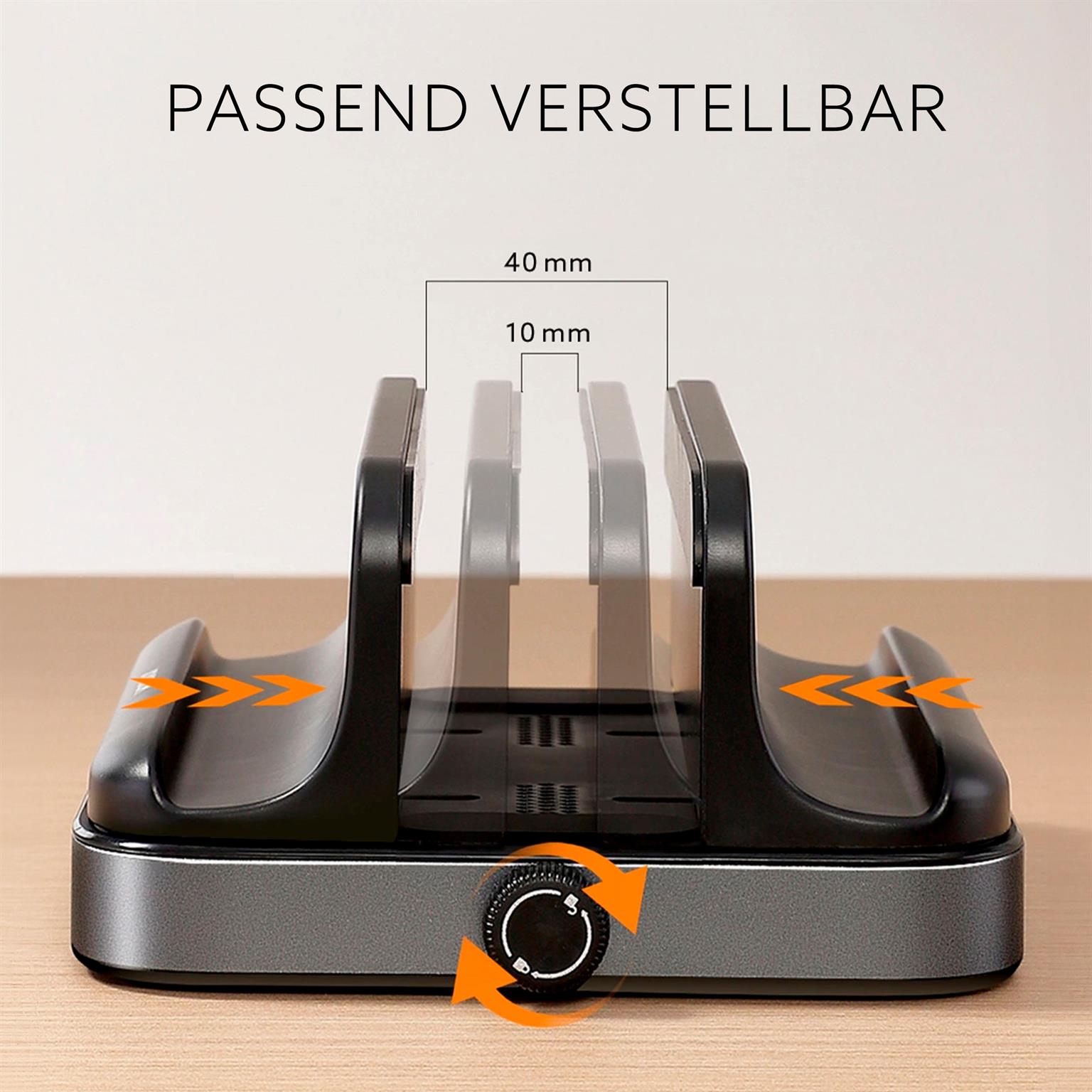 Aufbewahrungs-Halter – Laptop Halter Aluminiumlegierung, Rutschfester Tablet Halter, Smartphone Ständer – Weiteres Produktbild 2