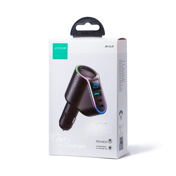Joyroom Auto Schnellladegerät USB C 150W – KFZ Schnellladegerät Mehrfach USB Auto Ladegerät Adapter 4 Port – Weiteres Produktbild 9