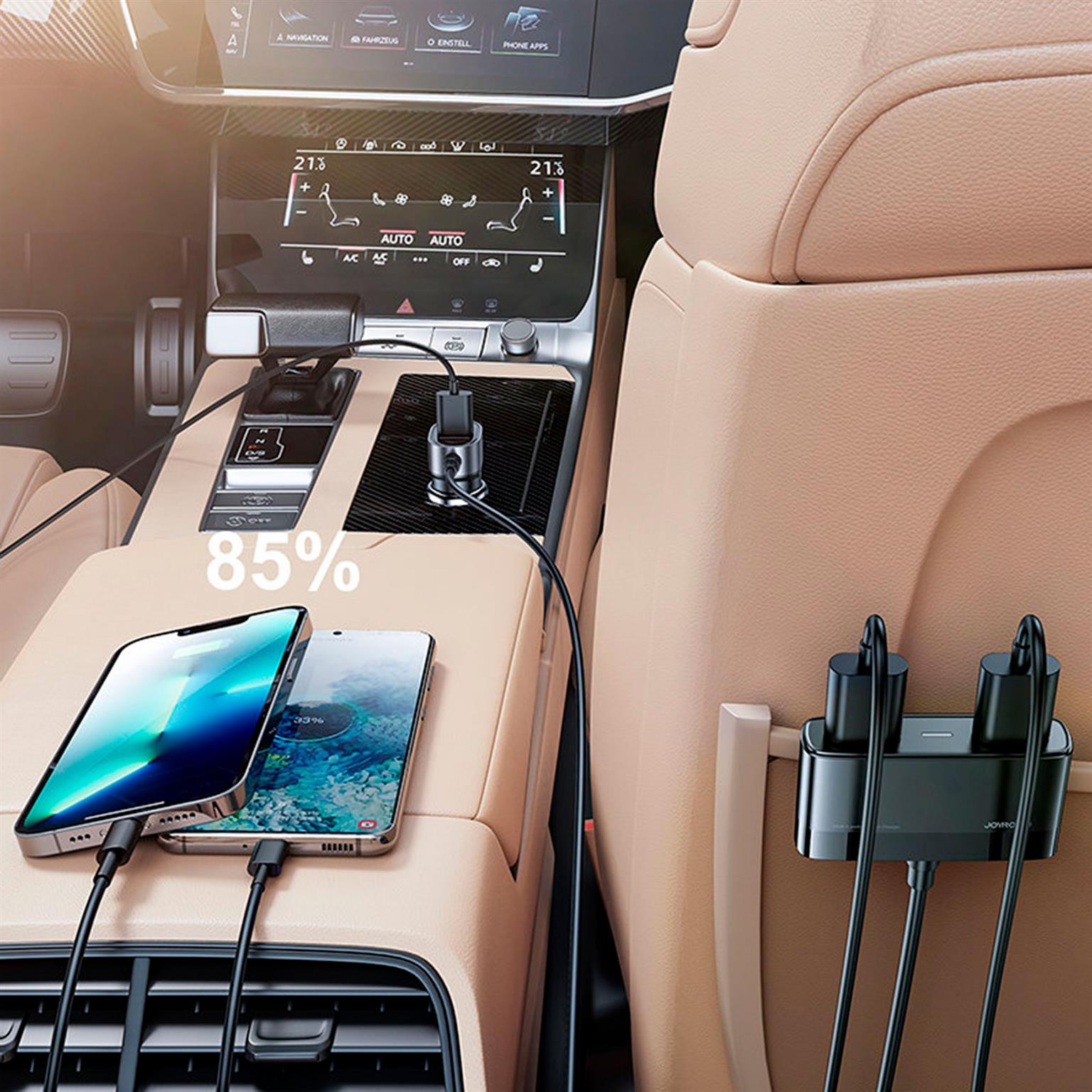 Joyroom Autoladegerät – für Smartphones und andere Geräte, Kfz-Ladegerät, 5x USB-A Anschlüsse – Weiteres Produktbild 4
