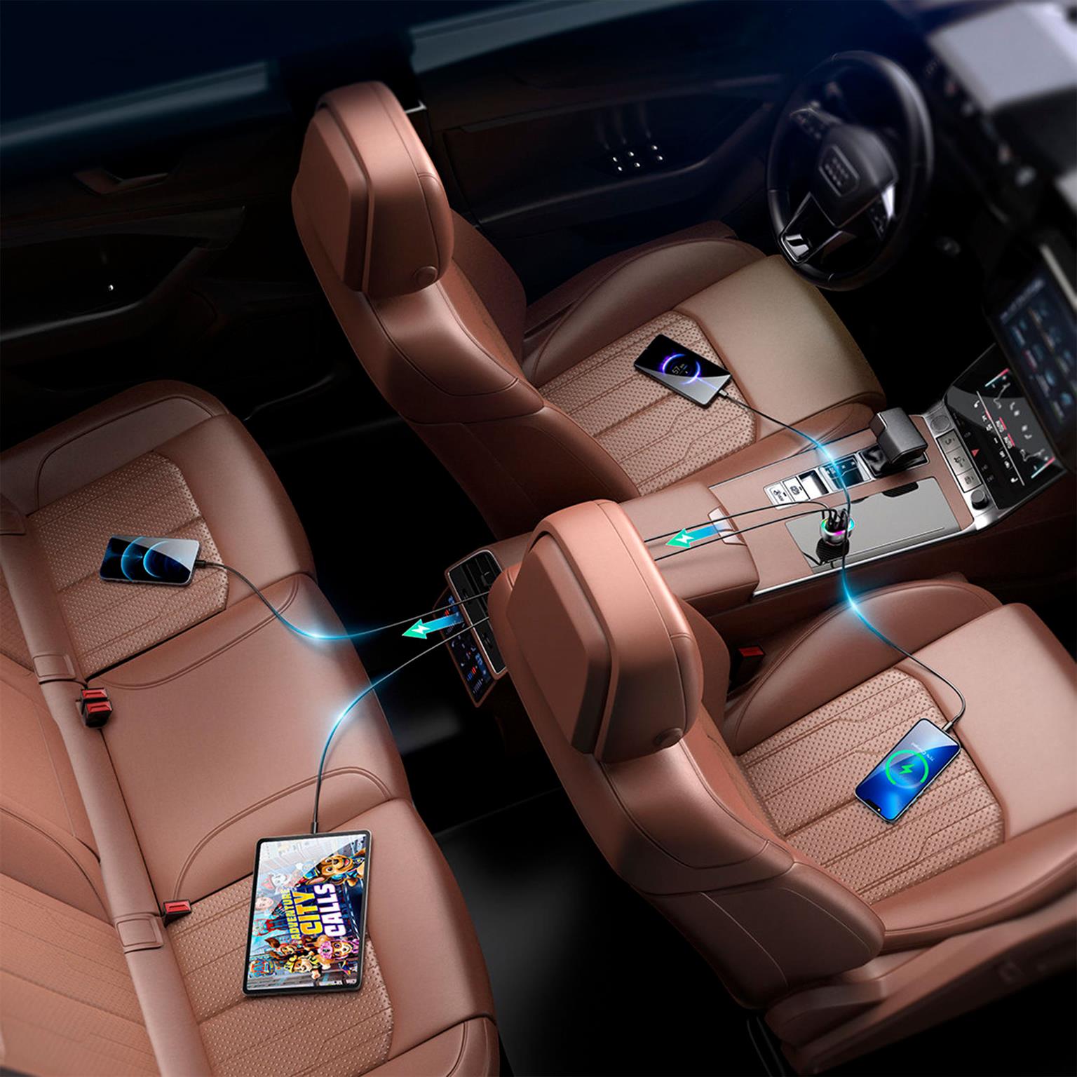 Joyroom Auto Ladegerät - Zigarettenanzünder USB-Ladegerät, Autoladeadapter 2x USB-A + 2x USB-C Anschluss, 70W – Weiteres Produktbild 7 Joyroom Auto Ladegerät - Zigarettenanzünder USB-Ladegerät, Autoladeadapter 2x USB-A + 2x USB-C Anschluss, 70W – Weiteres Produktbild 7