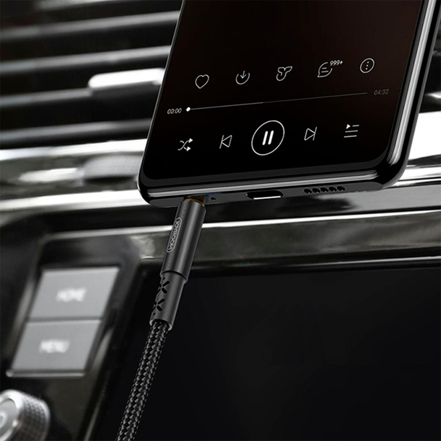 Joyroom AUX Stereo-Audiokabel – 3,5 mm Miniklinke für Smartphones und andere Geräte, geflochtenes Kabel, 1,5 m – Weiteres Produktbild 1