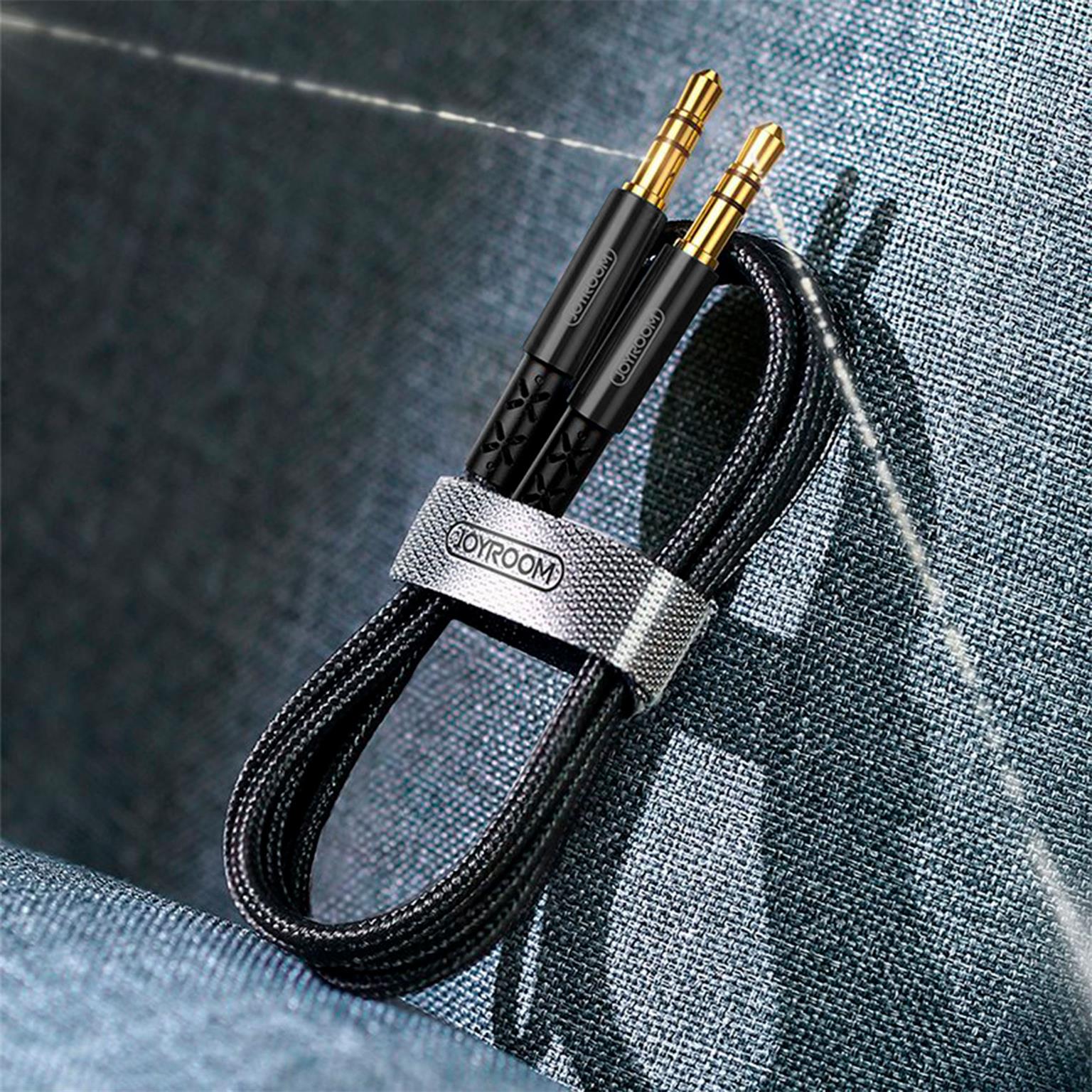 Joyroom AUX Stereo-Audiokabel – 3,5 mm Miniklinke für Smartphones und andere Geräte, geflochtenes Kabel, 1,5 m – Weiteres Produktbild 2