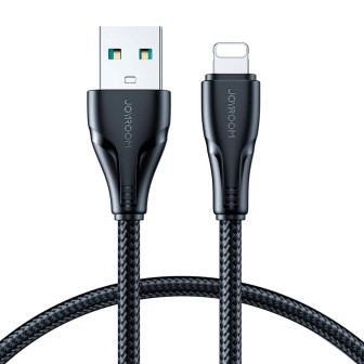 Joyroom Ladekabel – USB A auf Lightning für iPhone und iPad, Schnellladekabel Surpass Serie, Nylon, Länge 0,25m – Schwarz