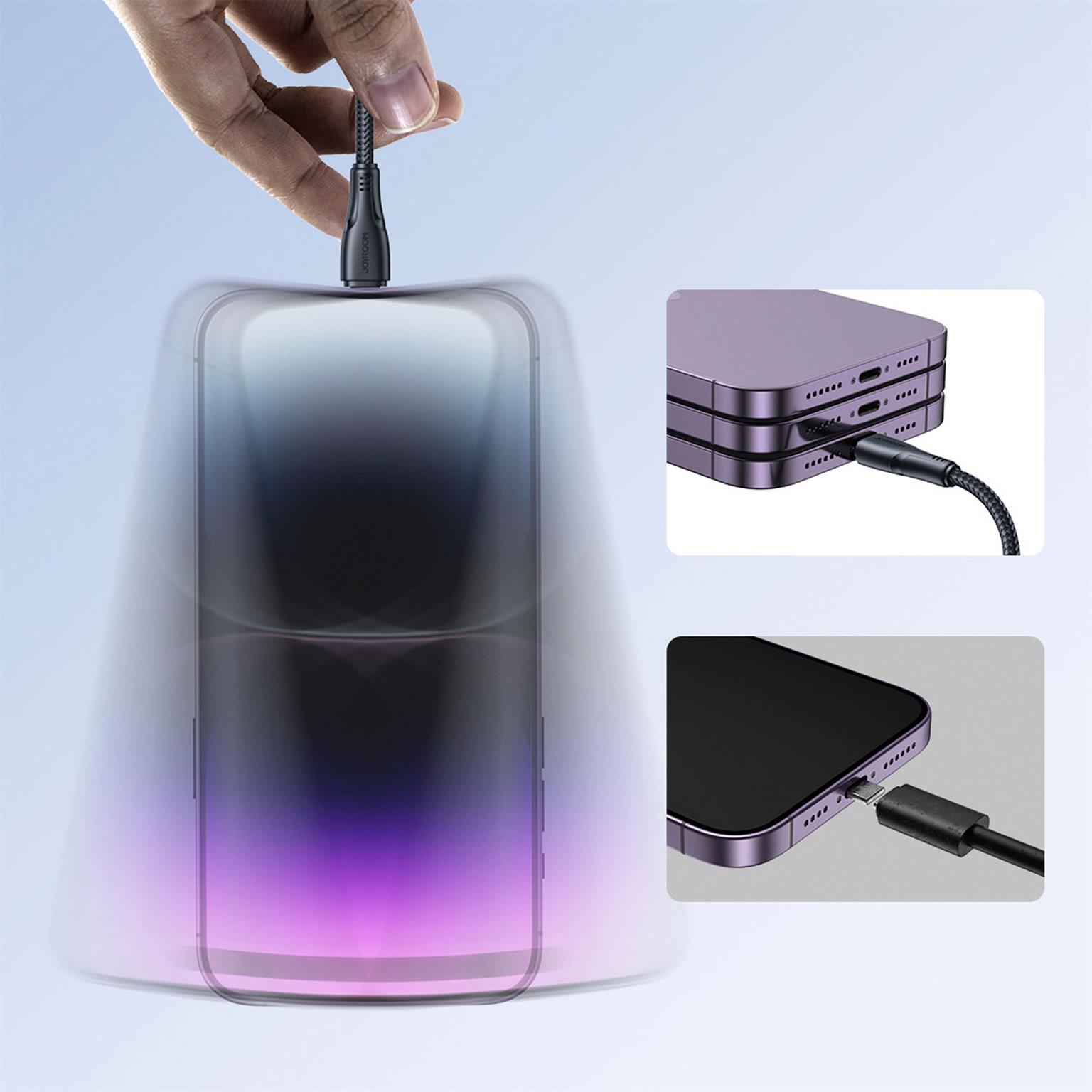 Joyroom Ladekabel – USB A auf Lightning für iPhone und iPad, Schnellladekabel Surpass Serie, Nylon, Länge 1,2m – Weiteres Produktbild 5