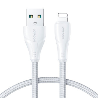 Joyroom Ladekabel – USB A auf Lightning für iPhone und iPad, Schnellladekabel Surpass Serie, Nylon, Länge 1,2m – Weiß