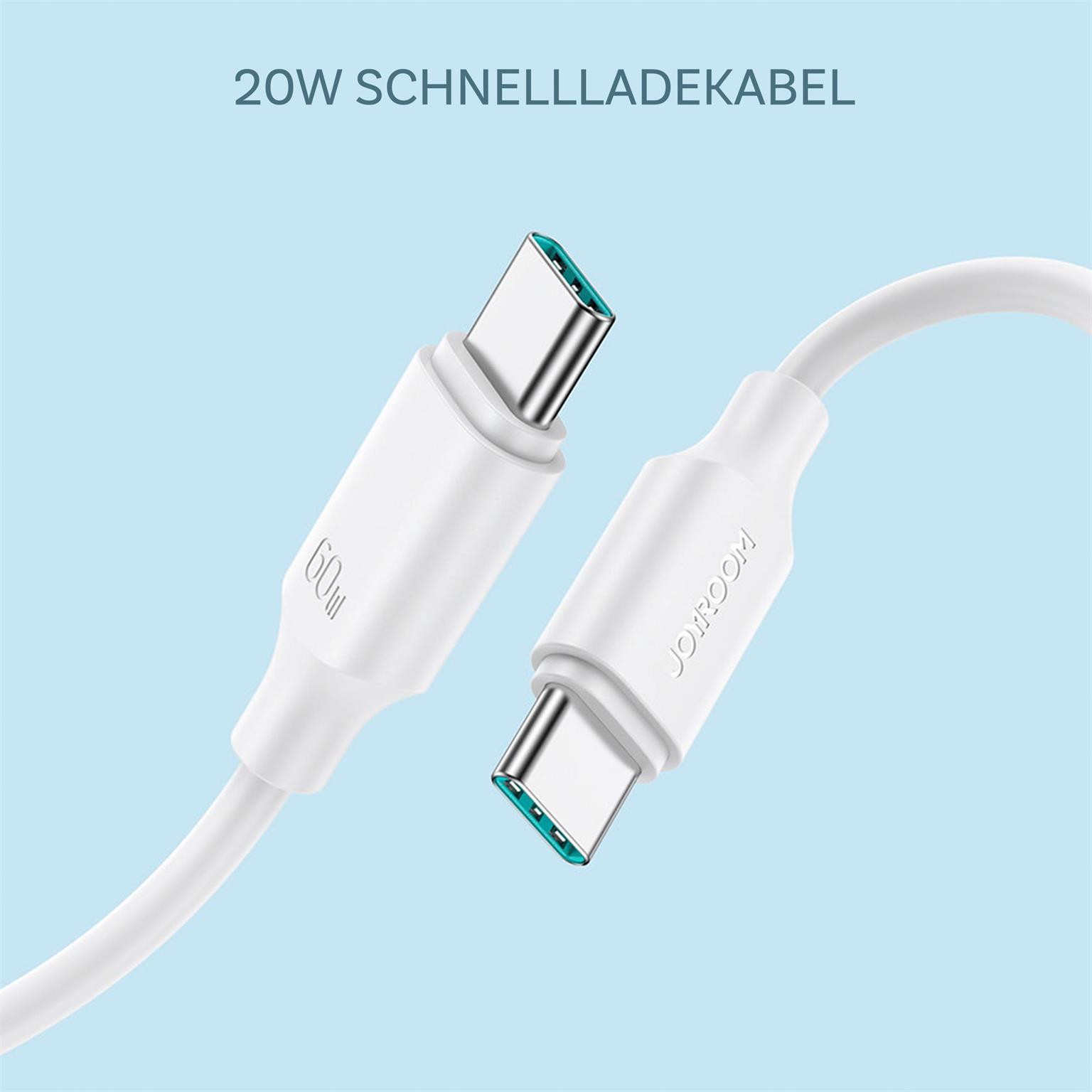 Joyroom Ladekabel – USB-C auf USB-C für Smartphones und andere Geräte, Schnellladekabel 60W, Länge 1,0 m – Weiteres Produktbild 2 Joyroom Ladekabel – USB-C auf USB-C für Smartphones und andere Geräte, Schnellladekabel 60W, Länge 1,0 m – Weiteres Produktbild 2