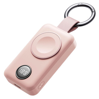 Joyroom kabellose Powerbank 2000mAh 3W für Apple Watch – kabellose Powerbank für Apple Watch mit USB-C-Eingang – Rosa