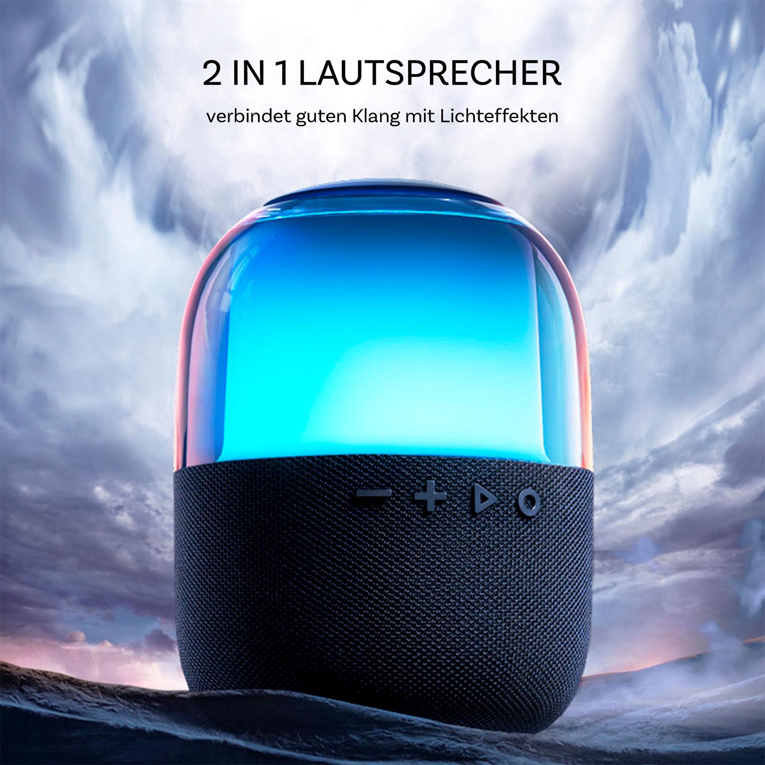 Joyroom Kabelloser Bluetooth 5.3 RGB Lautsprecher – Bluetooth 5.3 Lautsprecher, Kabelloser Bluetooth Lautsprecher – Weiteres Produktbild 1
