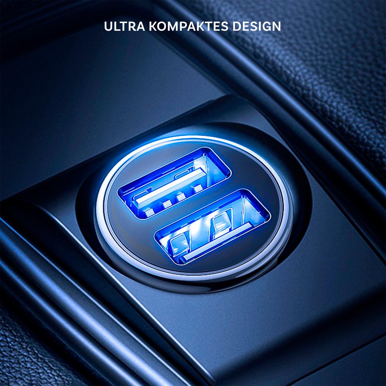 Joyroom Auto Ladegerät - Zigarettenanzünder USB-Ladegerät, Autoladeadapter 2x USB 3.1 A Anschluss, 15W – Weiteres Produktbild 3