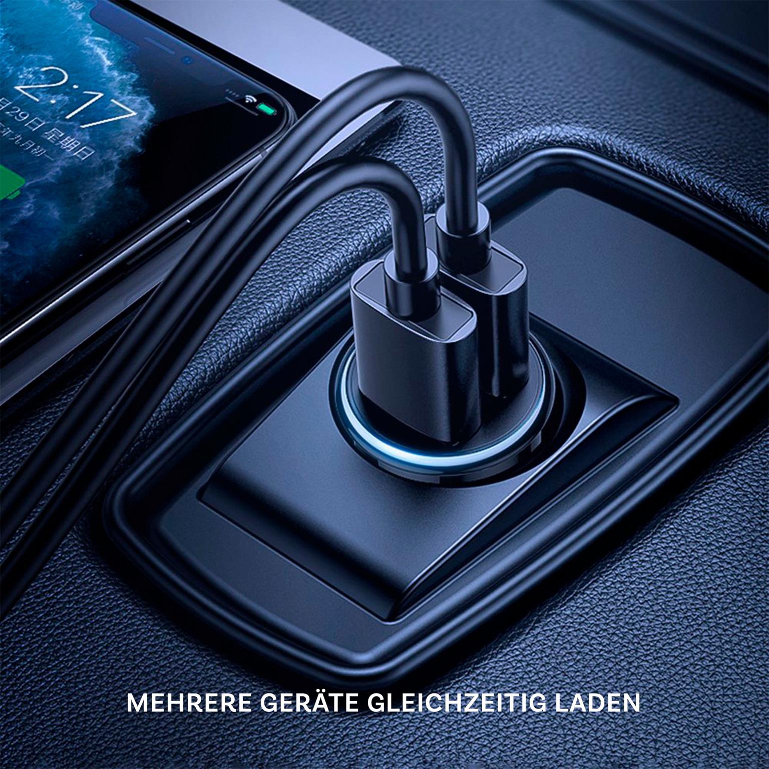 Joyroom Auto Ladegerät - Zigarettenanzünder USB-Ladegerät, Autoladeadapter 2x USB 3.1 A Anschluss, 15W – Weiteres Produktbild 4