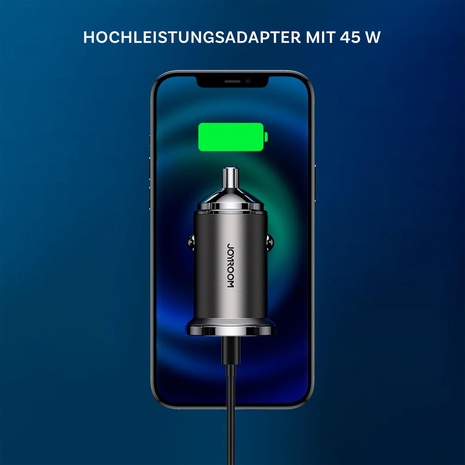Joyroom Kfz Ladegerät – USB Typ C, Schnellladegerät, Zigarettenanzünder Adapter, Power Delivery, Quick Charge 3.0 – Weiteres Produktbild 3