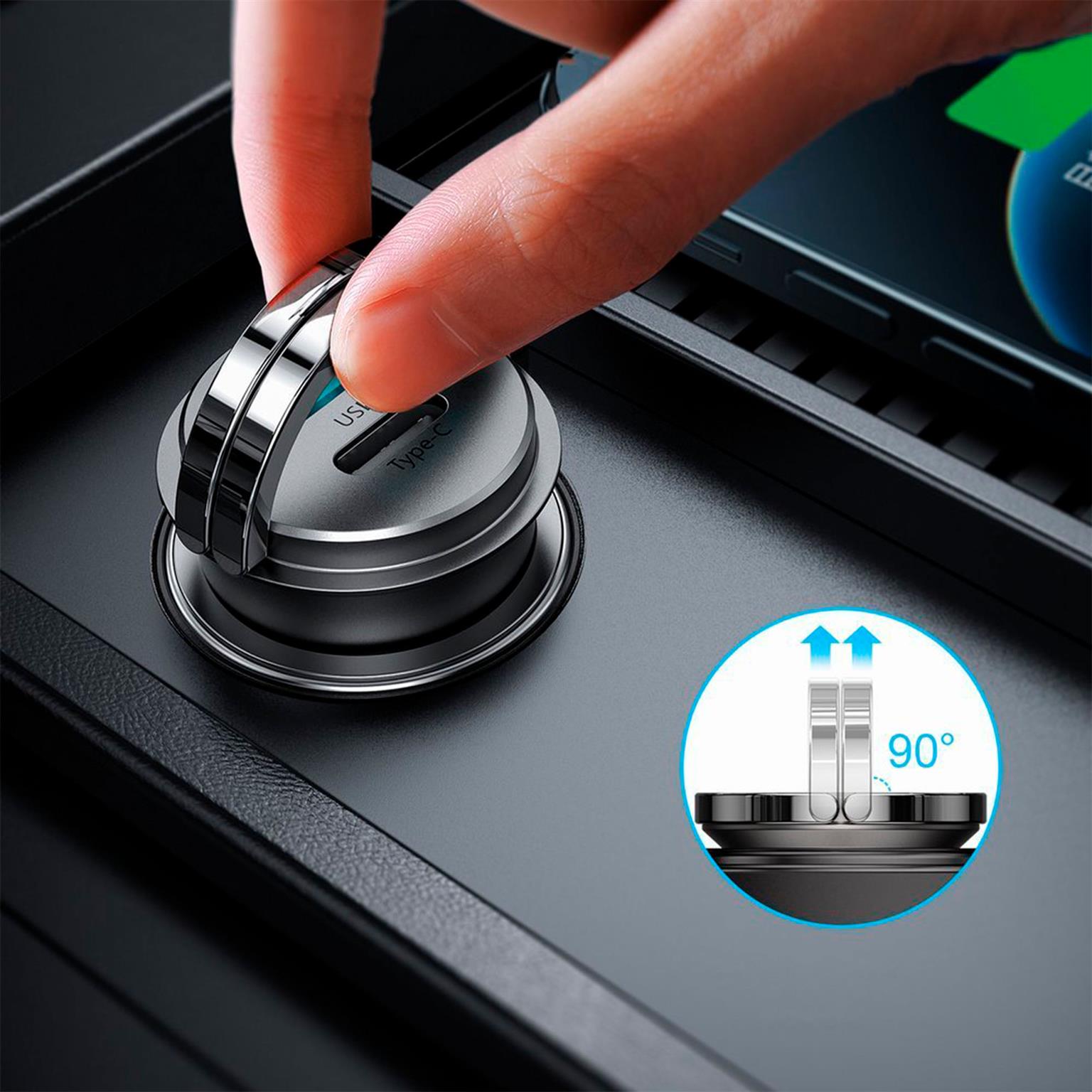Joyroom Kfz Ladegerät – USB Typ C, Schnellladegerät, Zigarettenanzünder Adapter, Power Delivery, Quick Charge 3.0 – Weiteres Produktbild 4