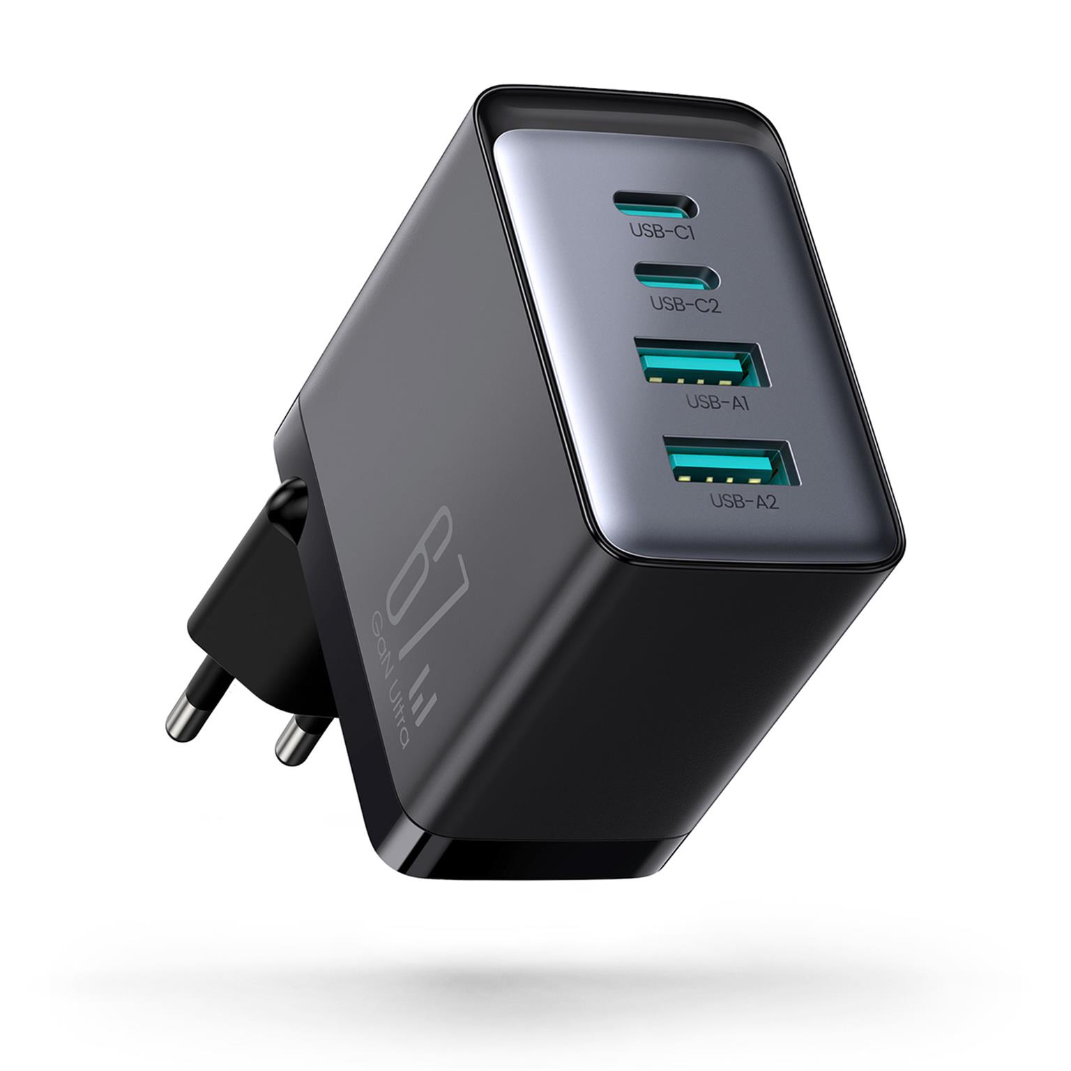 Joyroom GaN 67W Ladegerät – 4 Ports, USB und USB-C, Multiport-Ladegerät, Universalladegerät – undefined
