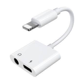 Joyroom Lightning Adapter – für iPhone 5 - 16 und iPad Modelle - Lightning auf Lightning und 3,5 mm Klinke – Weiß