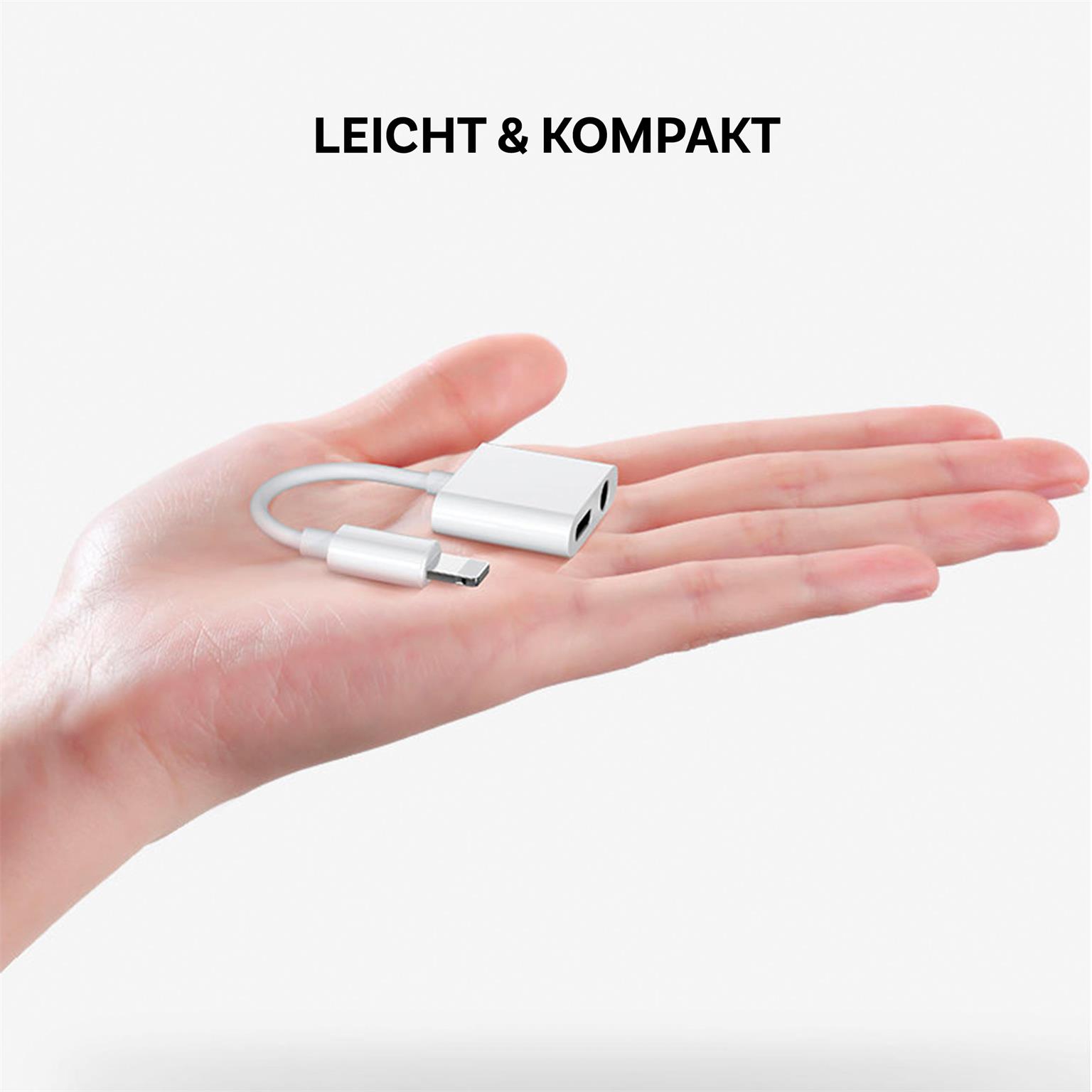 Joyroom Lightning Adapter – für iPhone 5 - 16 und iPad Modelle - Lightning auf Lightning und 3,5 mm Klinke – Weiteres Produktbild 2