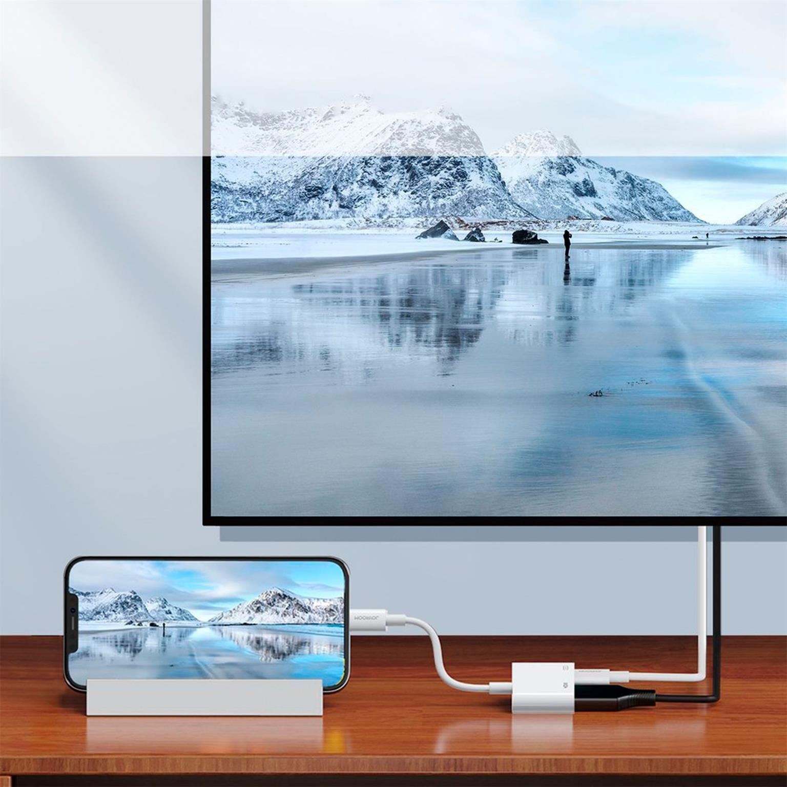 Joyroom Lightning Adapter – für iPhone 5 - 16 und iPad Modelle - Lightning auf Lightning und HDMI – Weiteres Produktbild 1