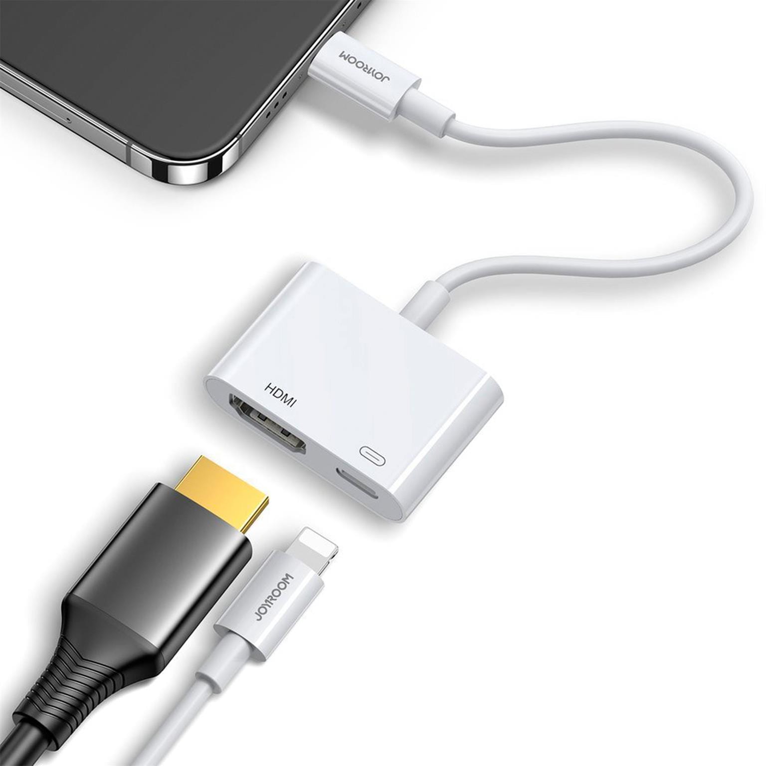 Joyroom Lightning Adapter – für iPhone 5 - 16 und iPad Modelle - Lightning auf Lightning und HDMI – Weiteres Produktbild 3 Joyroom Lightning Adapter – für iPhone 5 - 16 und iPad Modelle - Lightning auf Lightning und HDMI – Weiteres Produktbild 3