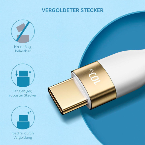 Joyroom Ladekabel – USB-C auf USB-C für Smartphones und andere Geräte, Liquid Silicone Serie, Länge 1,2 m – Weiteres Produktbild 3