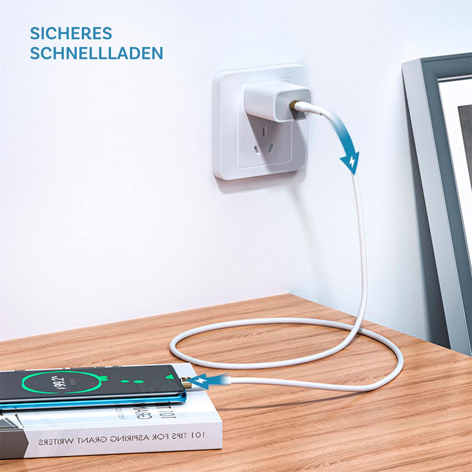 Joyroom Ladekabel – USB-C auf USB-C für Smartphones und andere Geräte, Liquid Silicone Serie, Länge 1,2 m – Weiteres Produktbild 5